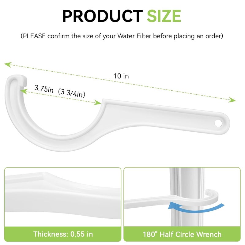 Magluv Water Filter Wrench Replacement for APEC Half 180° Filter Housing Wrench Fits Most 10" x 2.5" Undersink Housing Canisters, Compatible with APEC Water System Reverse Osmosis Filter Wrench - Image 2